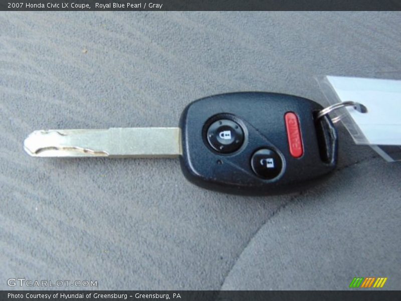 Royal Blue Pearl / Gray 2007 Honda Civic LX Coupe