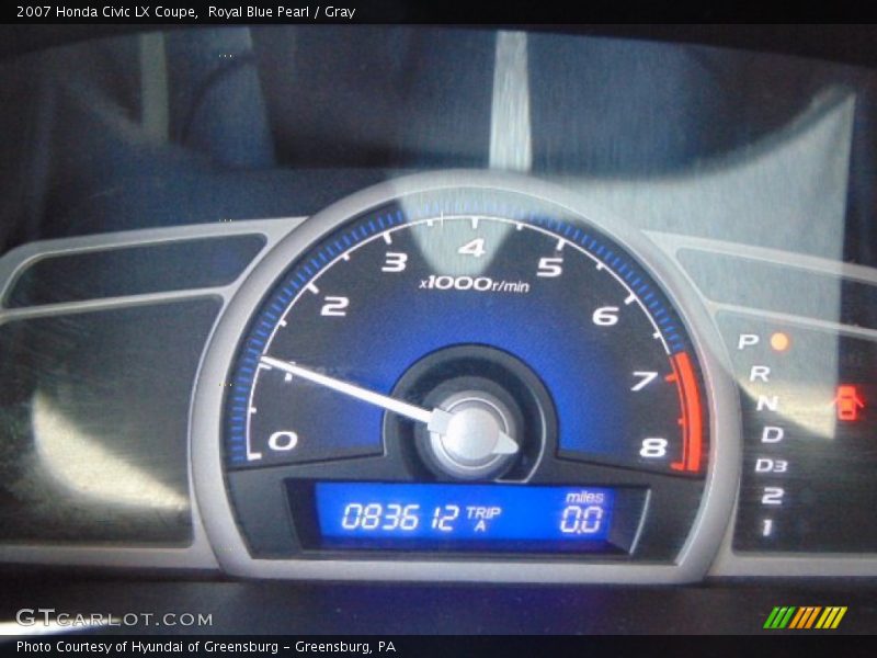 Royal Blue Pearl / Gray 2007 Honda Civic LX Coupe