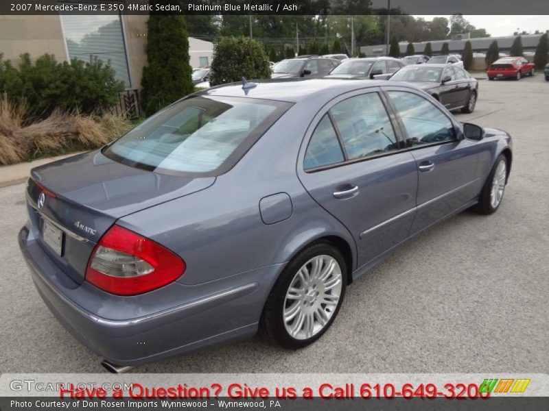 Platinum Blue Metallic / Ash 2007 Mercedes-Benz E 350 4Matic Sedan