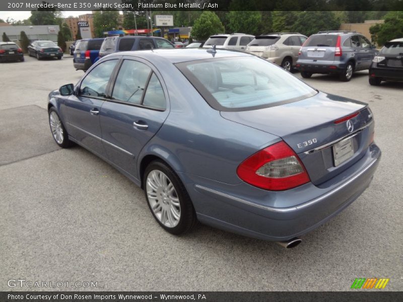 Platinum Blue Metallic / Ash 2007 Mercedes-Benz E 350 4Matic Sedan