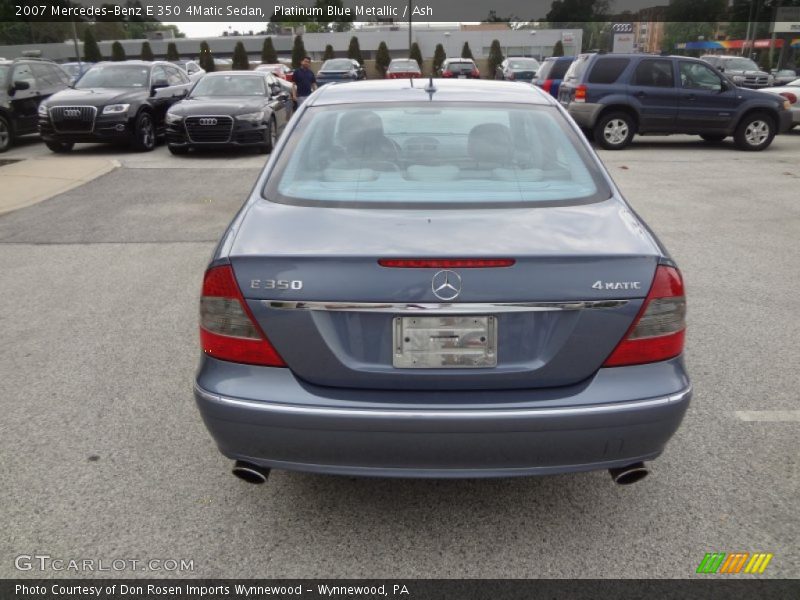 Platinum Blue Metallic / Ash 2007 Mercedes-Benz E 350 4Matic Sedan