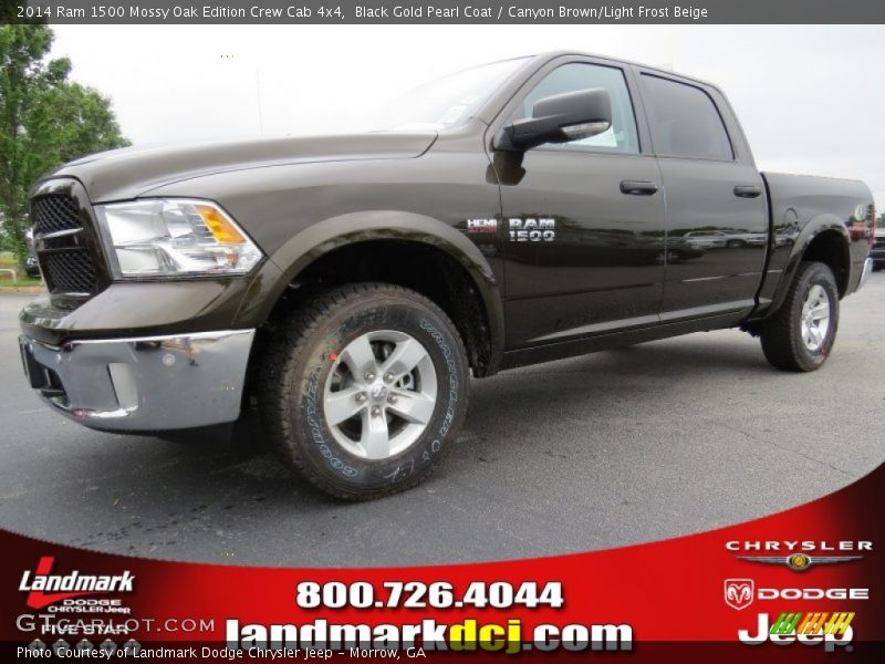 Black Gold Pearl Coat / Canyon Brown/Light Frost Beige 2014 Ram 1500 Mossy Oak Edition Crew Cab 4x4