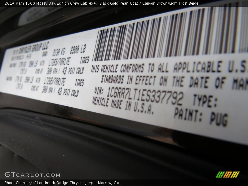 Black Gold Pearl Coat / Canyon Brown/Light Frost Beige 2014 Ram 1500 Mossy Oak Edition Crew Cab 4x4