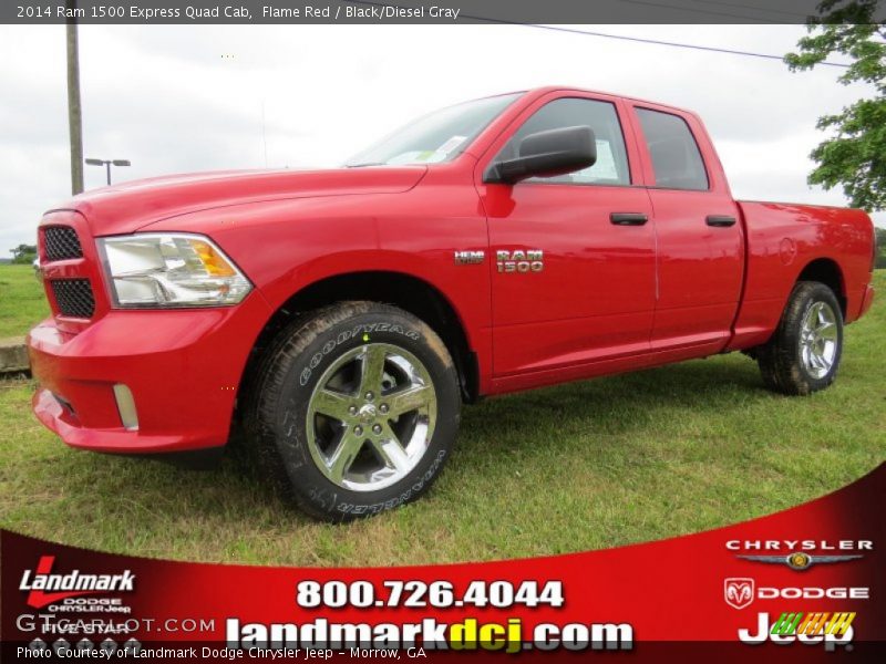 Flame Red / Black/Diesel Gray 2014 Ram 1500 Express Quad Cab