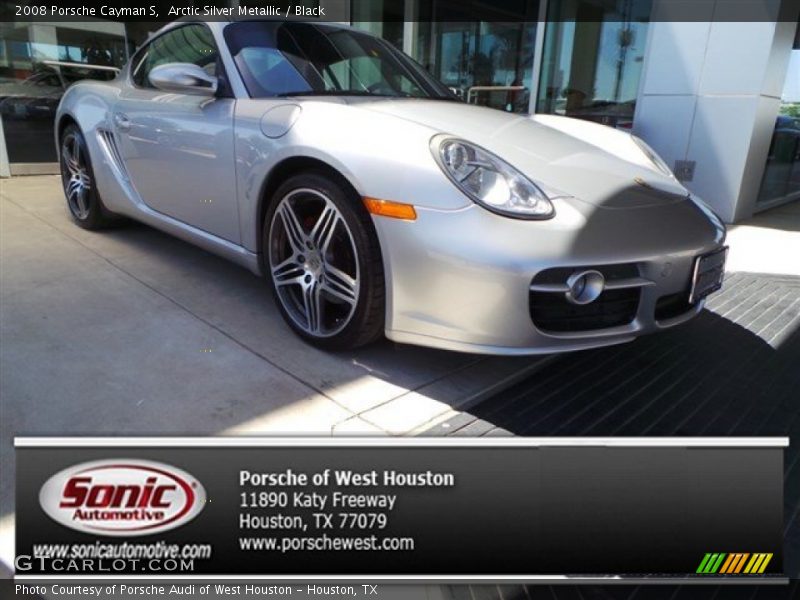 Arctic Silver Metallic / Black 2008 Porsche Cayman S