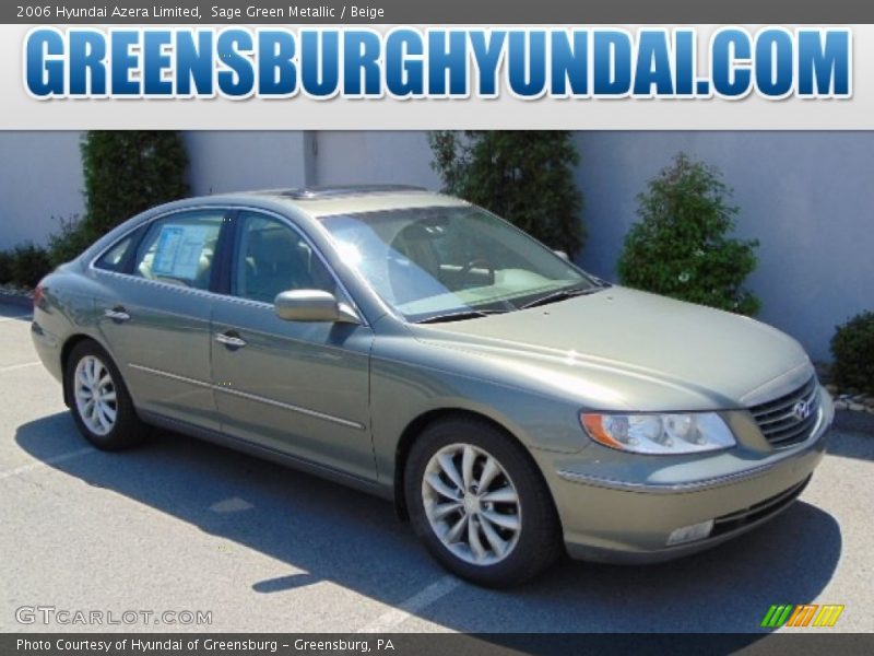 Sage Green Metallic / Beige 2006 Hyundai Azera Limited