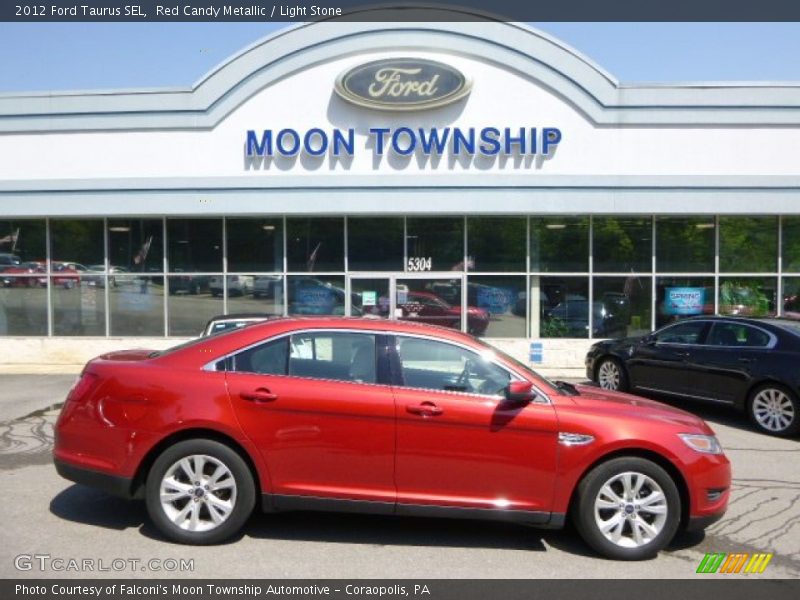 Red Candy Metallic / Light Stone 2012 Ford Taurus SEL