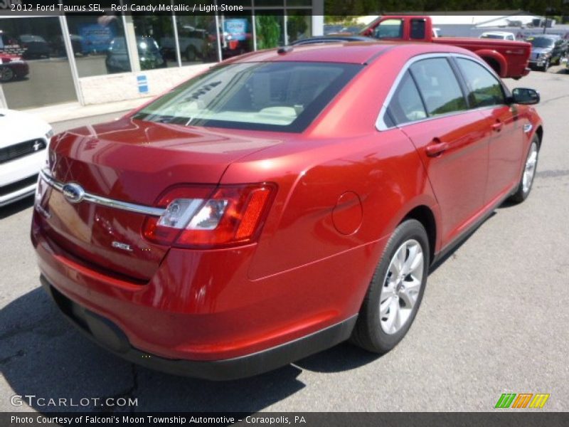 Red Candy Metallic / Light Stone 2012 Ford Taurus SEL