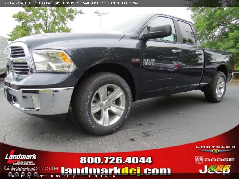 Maximum Steel Metallic / Black/Diesel Gray 2014 Ram 1500 SLT Quad Cab