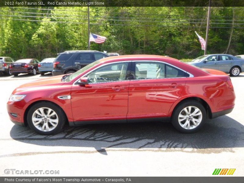 Red Candy Metallic / Light Stone 2012 Ford Taurus SEL