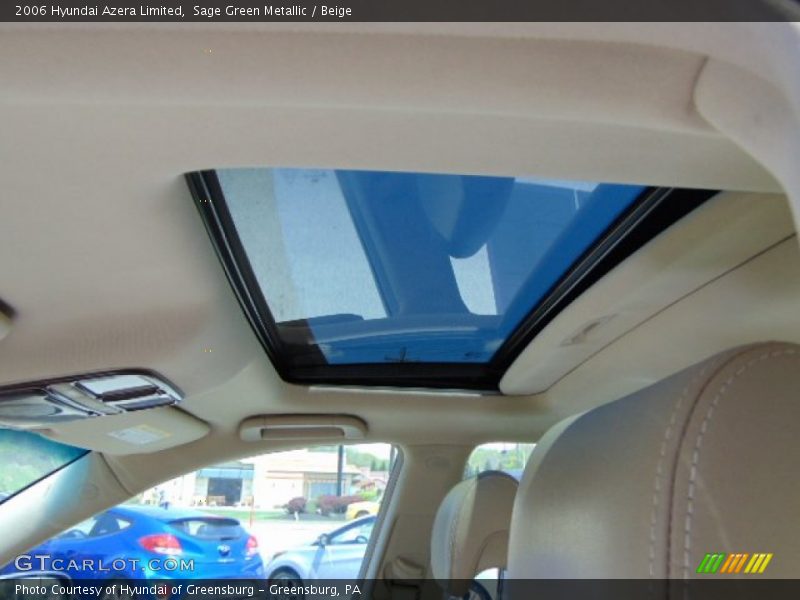 Sage Green Metallic / Beige 2006 Hyundai Azera Limited