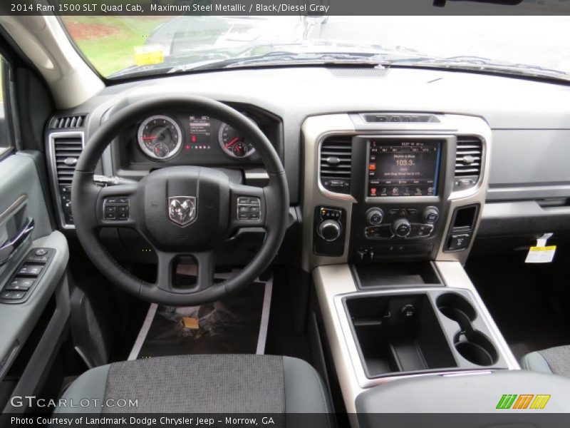 Maximum Steel Metallic / Black/Diesel Gray 2014 Ram 1500 SLT Quad Cab