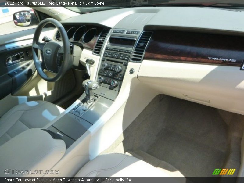 Red Candy Metallic / Light Stone 2012 Ford Taurus SEL