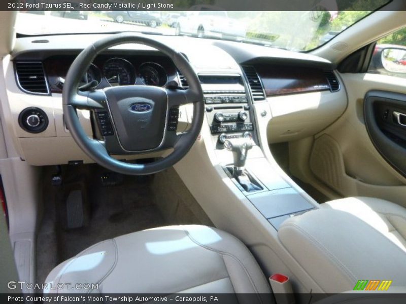 Red Candy Metallic / Light Stone 2012 Ford Taurus SEL