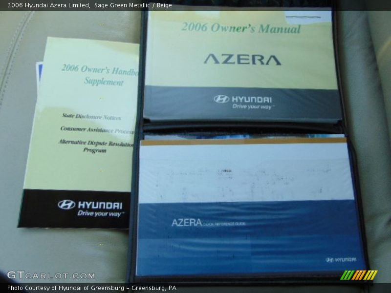Sage Green Metallic / Beige 2006 Hyundai Azera Limited