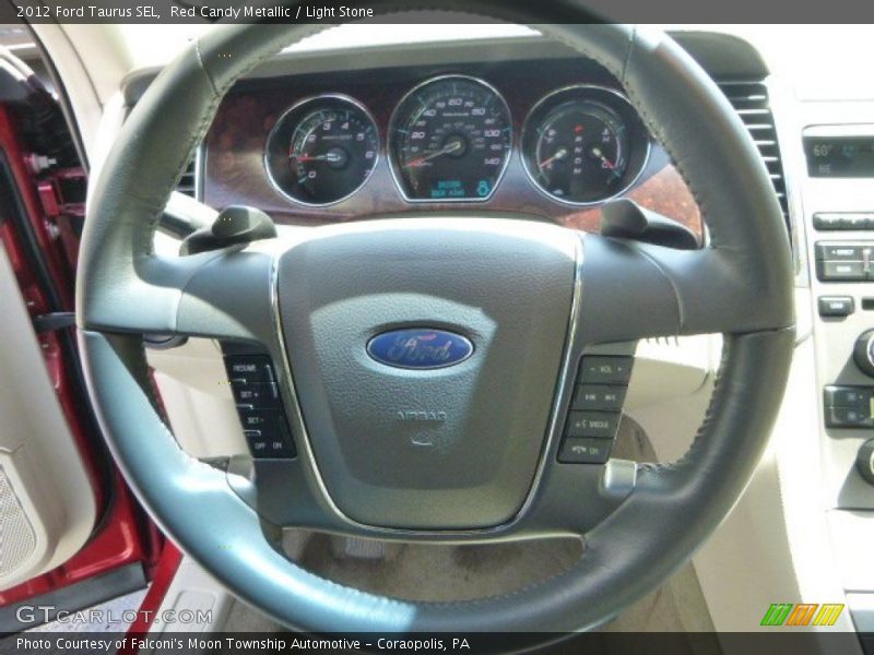 Red Candy Metallic / Light Stone 2012 Ford Taurus SEL