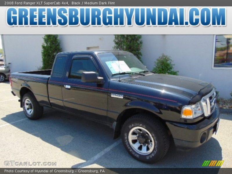 Black / Medium Dark Flint 2008 Ford Ranger XLT SuperCab 4x4