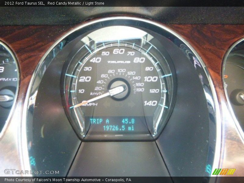 Red Candy Metallic / Light Stone 2012 Ford Taurus SEL