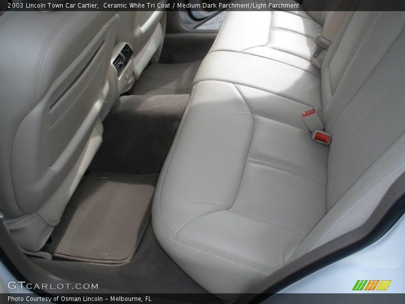 Ceramic White Tri Coat / Medium Dark Parchment/Light Parchment 2003 Lincoln Town Car Cartier