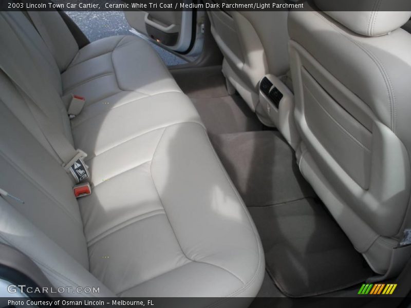 Ceramic White Tri Coat / Medium Dark Parchment/Light Parchment 2003 Lincoln Town Car Cartier
