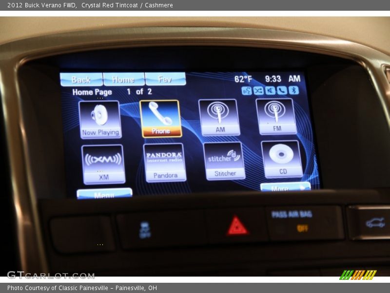 Crystal Red Tintcoat / Cashmere 2012 Buick Verano FWD