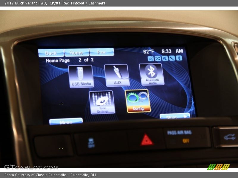 Crystal Red Tintcoat / Cashmere 2012 Buick Verano FWD