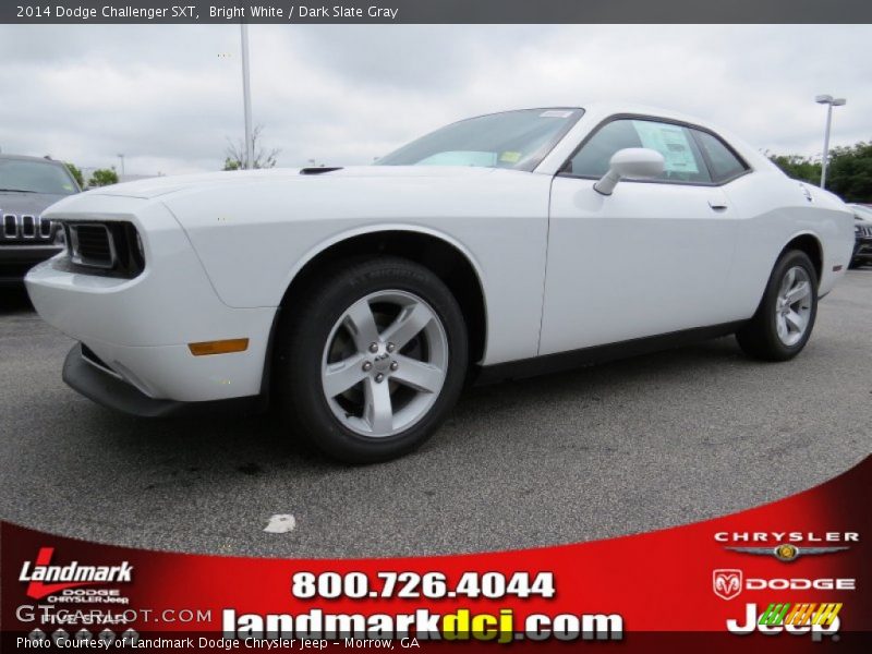 Bright White / Dark Slate Gray 2014 Dodge Challenger SXT