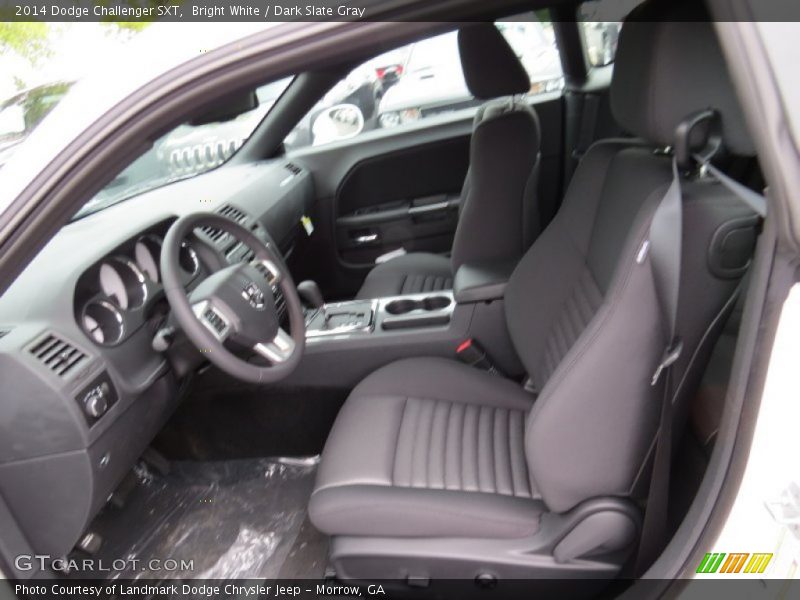 Bright White / Dark Slate Gray 2014 Dodge Challenger SXT