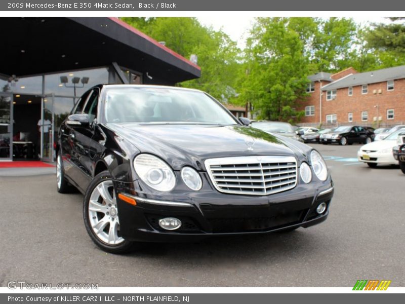 Black / Black 2009 Mercedes-Benz E 350 4Matic Sedan