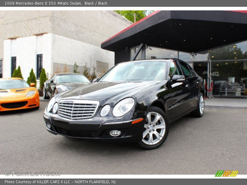 Black / Black 2009 Mercedes-Benz E 350 4Matic Sedan