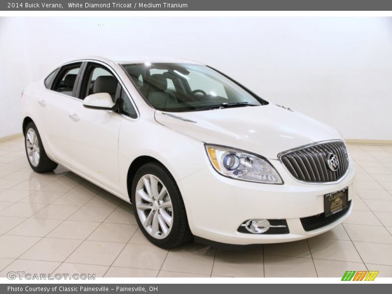 White Diamond Tricoat / Medium Titanium 2014 Buick Verano