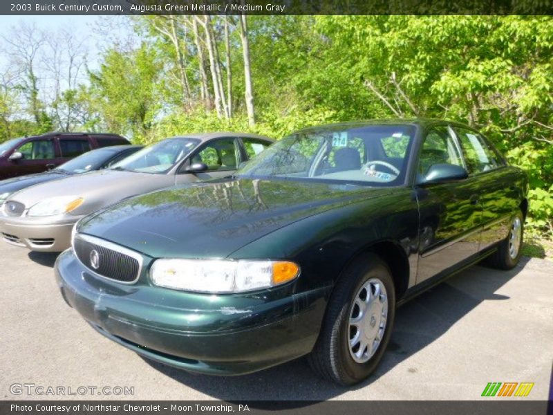 Augusta Green Metallic / Medium Gray 2003 Buick Century Custom