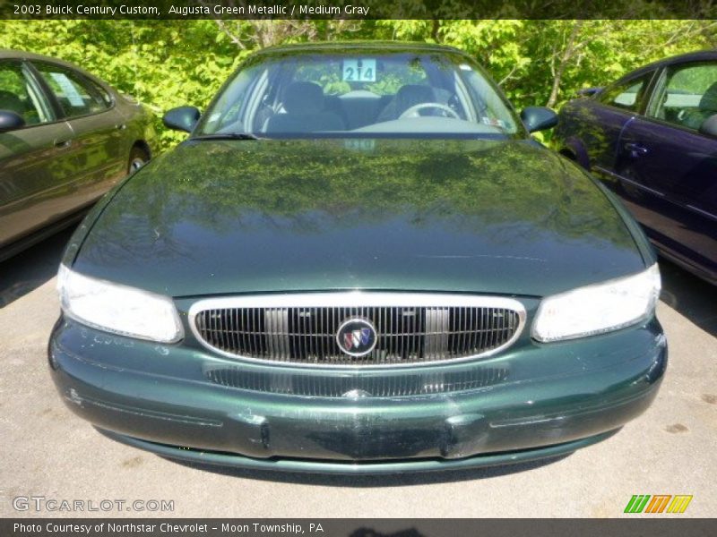 Augusta Green Metallic / Medium Gray 2003 Buick Century Custom