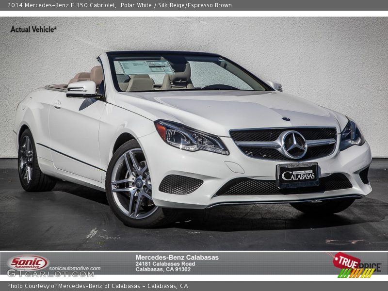 Polar White / Silk Beige/Espresso Brown 2014 Mercedes-Benz E 350 Cabriolet
