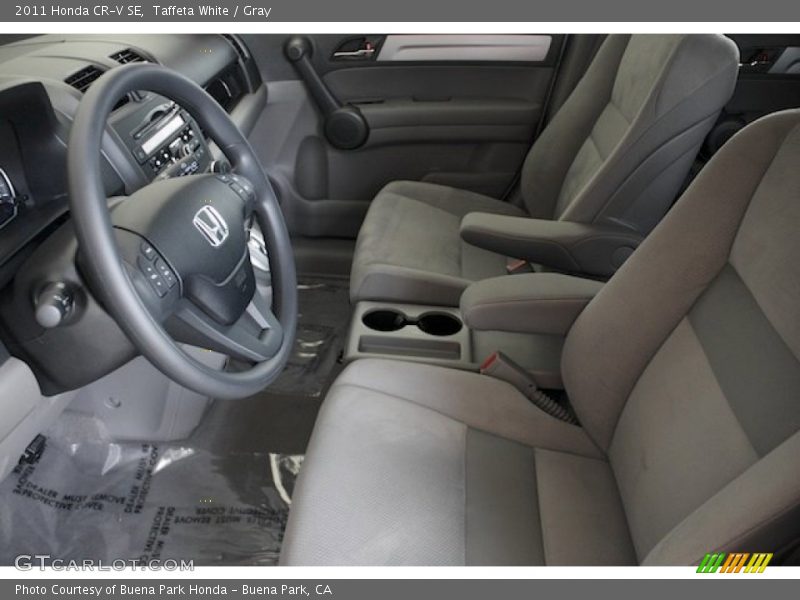 Taffeta White / Gray 2011 Honda CR-V SE