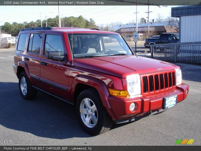 Inferno Red Pearl / Medium Slate Gray 2006 Jeep Commander 4x4