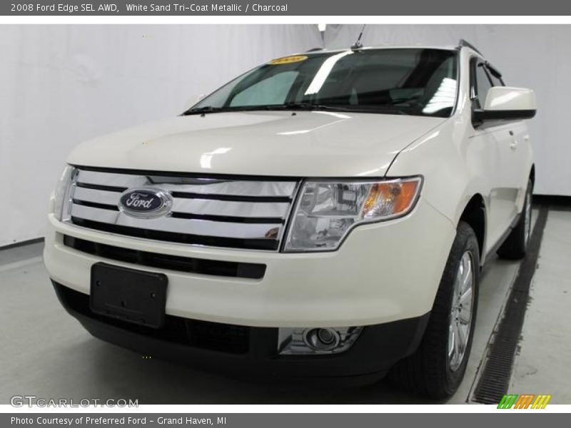 White Sand Tri-Coat Metallic / Charcoal 2008 Ford Edge SEL AWD