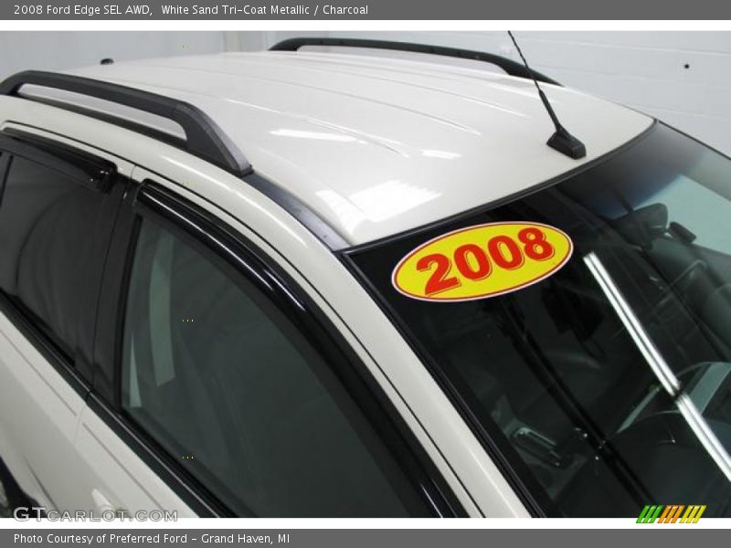 White Sand Tri-Coat Metallic / Charcoal 2008 Ford Edge SEL AWD