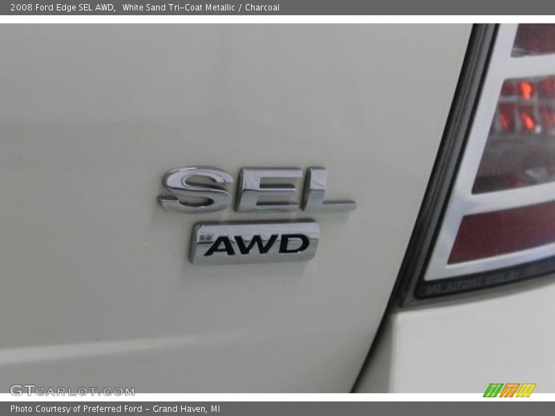 White Sand Tri-Coat Metallic / Charcoal 2008 Ford Edge SEL AWD