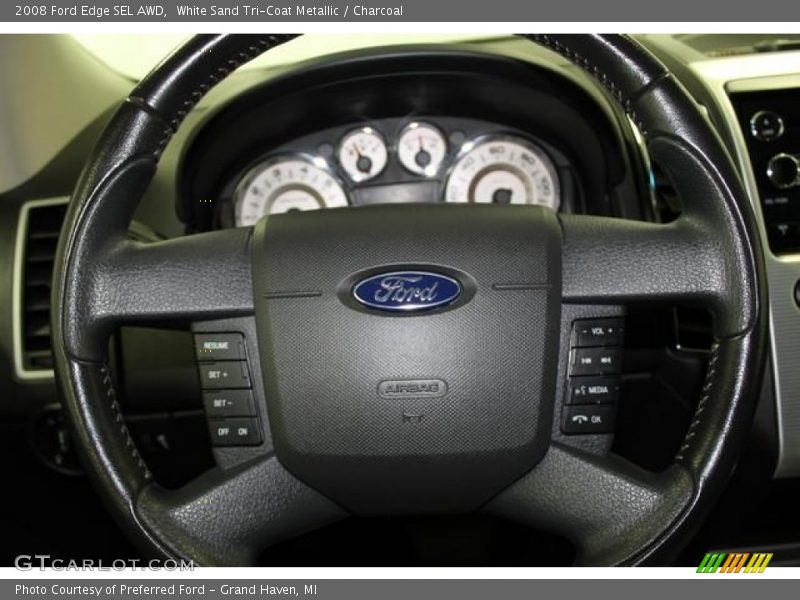 White Sand Tri-Coat Metallic / Charcoal 2008 Ford Edge SEL AWD