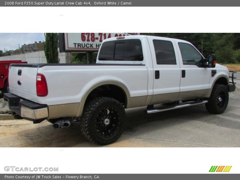 Oxford White / Camel 2008 Ford F350 Super Duty Lariat Crew Cab 4x4