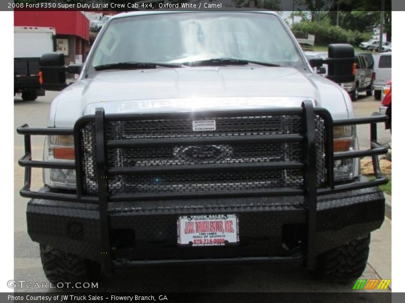 Oxford White / Camel 2008 Ford F350 Super Duty Lariat Crew Cab 4x4
