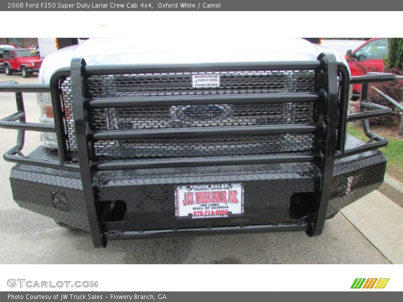 Oxford White / Camel 2008 Ford F350 Super Duty Lariat Crew Cab 4x4