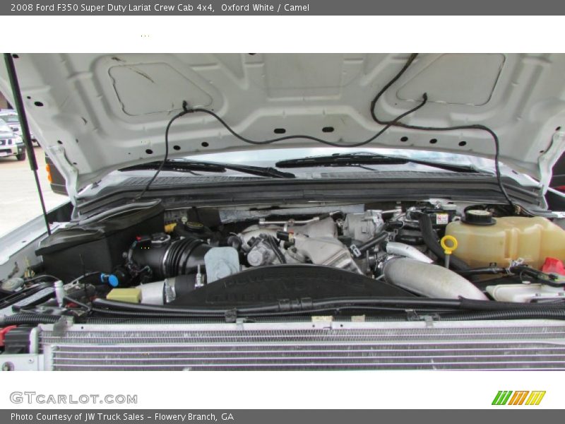 Oxford White / Camel 2008 Ford F350 Super Duty Lariat Crew Cab 4x4