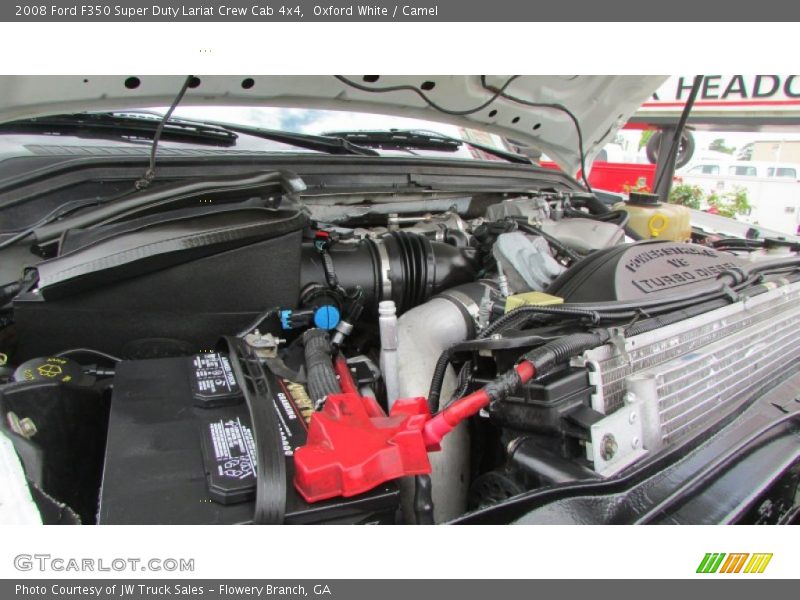 Oxford White / Camel 2008 Ford F350 Super Duty Lariat Crew Cab 4x4
