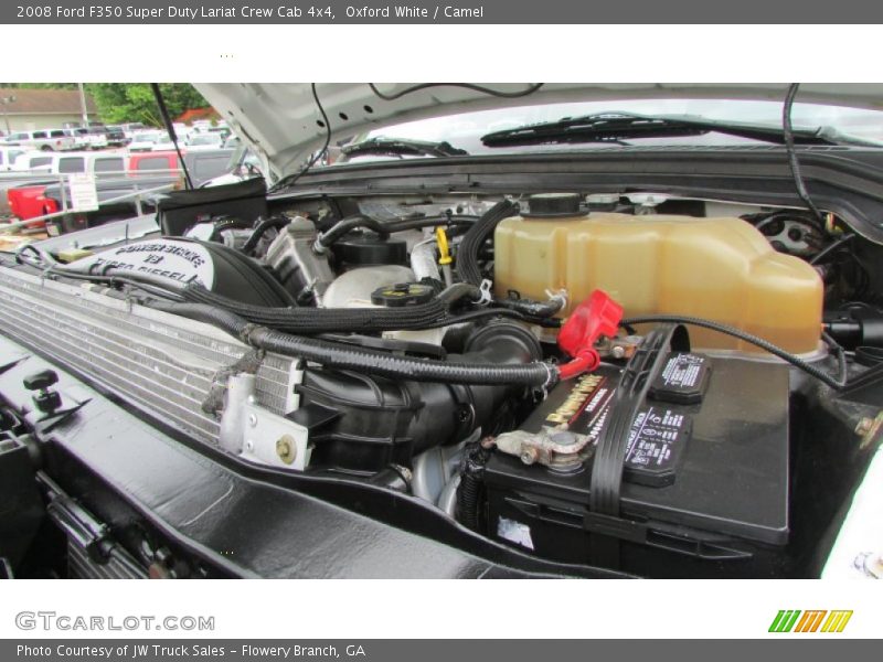 Oxford White / Camel 2008 Ford F350 Super Duty Lariat Crew Cab 4x4