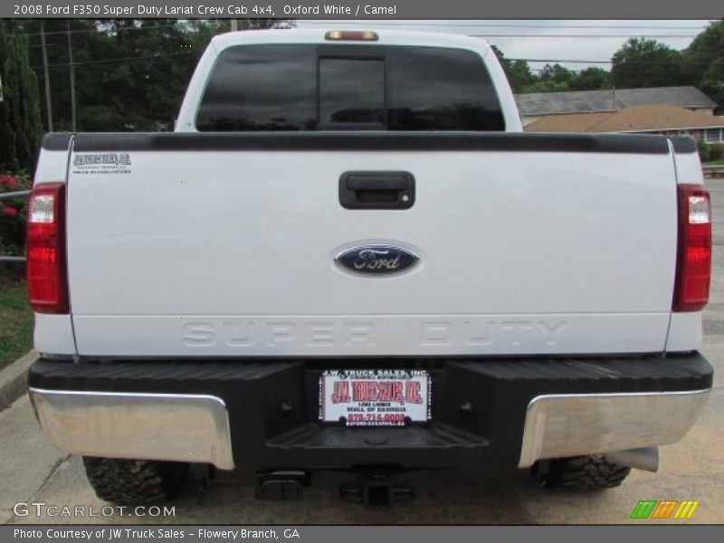 Oxford White / Camel 2008 Ford F350 Super Duty Lariat Crew Cab 4x4