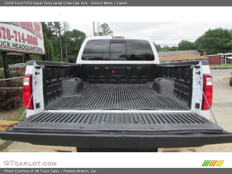 Oxford White / Camel 2008 Ford F350 Super Duty Lariat Crew Cab 4x4