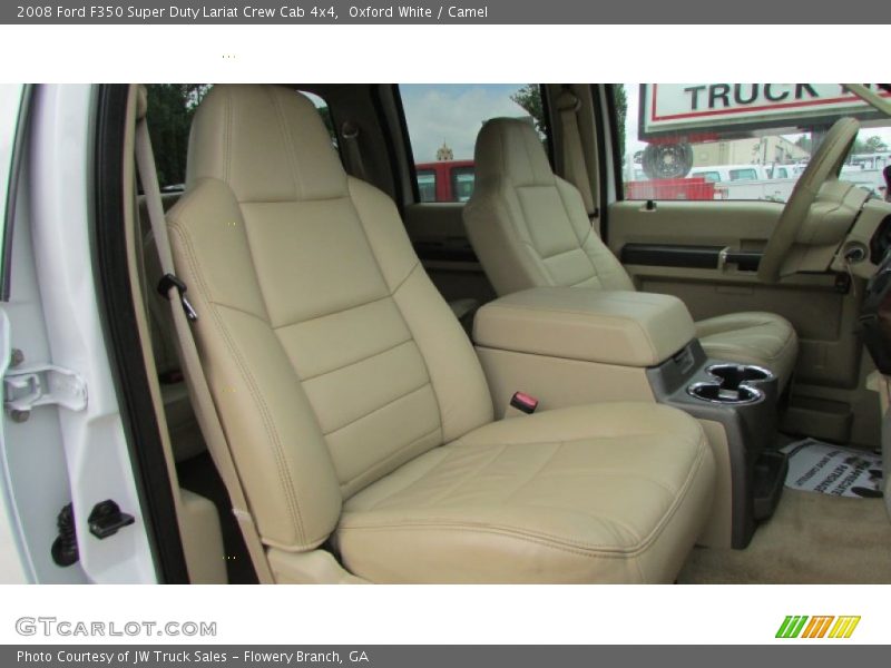Oxford White / Camel 2008 Ford F350 Super Duty Lariat Crew Cab 4x4