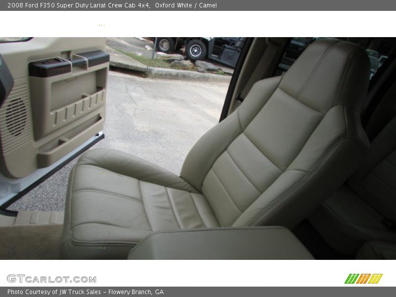 Oxford White / Camel 2008 Ford F350 Super Duty Lariat Crew Cab 4x4